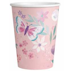 Flutter Butterfly Paper Cup (8 pieces) 250 ml