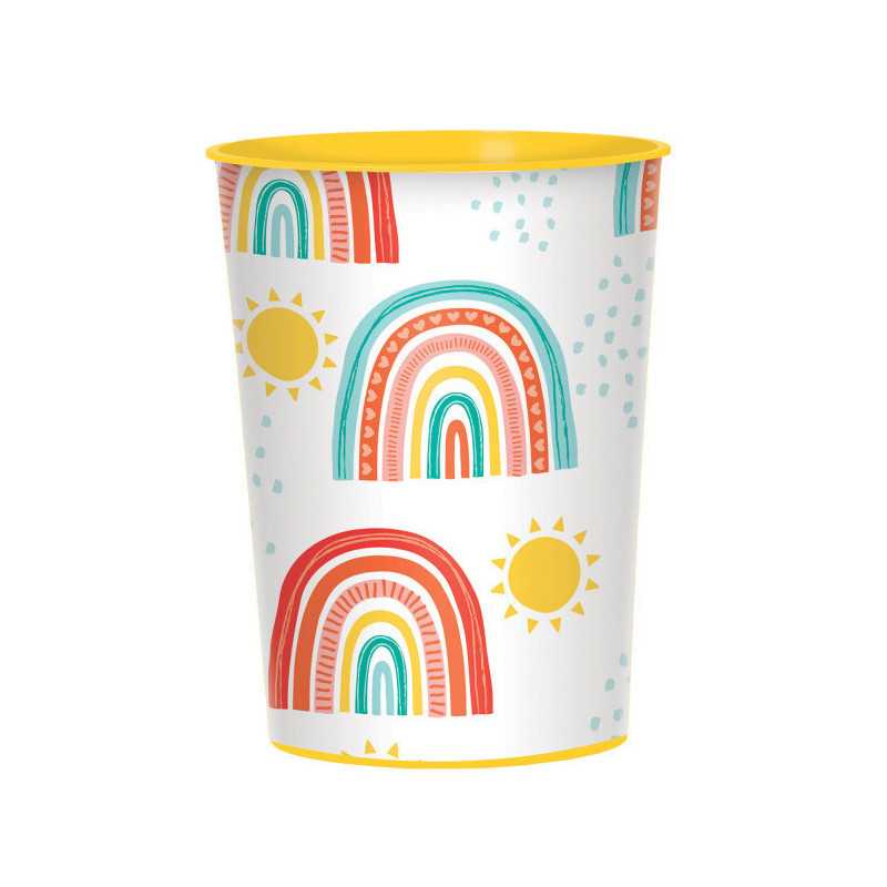 Retro Rainbow Paper Cup (8 pieces) 250 ml