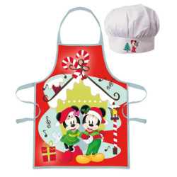 Disney Minnie Mickey Christmas Child Apron set (2 pieces)