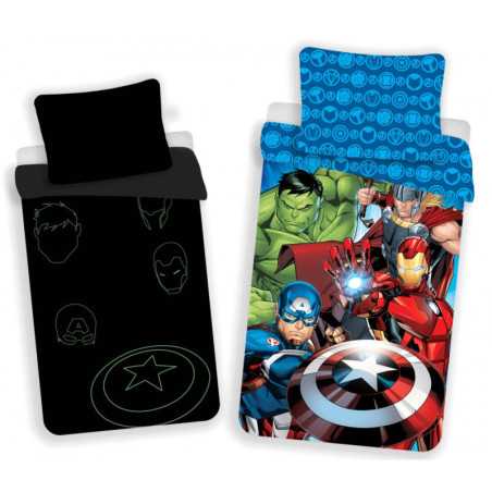 Avengers Bedlinen Heads (Lightning in the Dark) 140Ã200cm