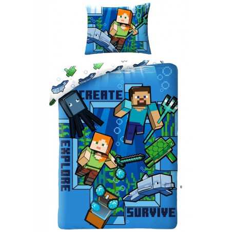 Minecraft Bedlinen Atlantis 140Ã200 cm 70Ã90 cm