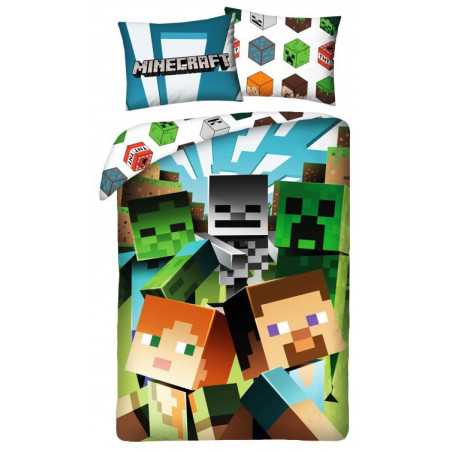 Minecraft Bedlinen Heads 140Ã200 cm 70Ã90 cm