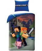 Minecraft Bedlinen Steve and Alex 140Ã200 cm 70Ã90 cm