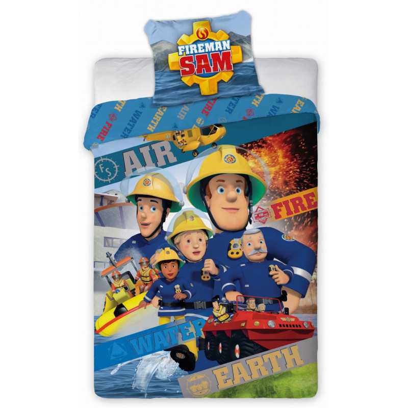 Fireman Sam Bedlinen Elements 160Ã200 cm 70Ã80 cm