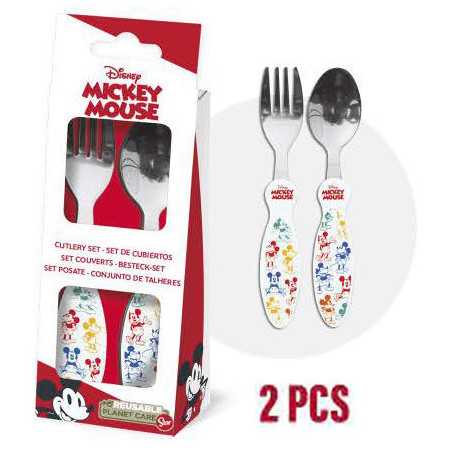 Disney Mickey Metal Cutlery Set - 2 Pieces