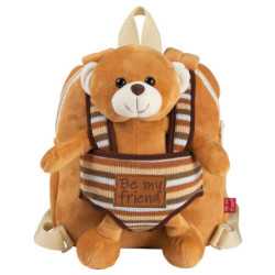 Benji Bear reversible backpack with plush toy 25cm