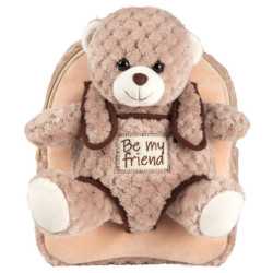 Milly Bear backpack with plush toy 26cm