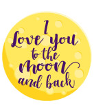 I Love You To The Moon And Back microfiber round beach towel