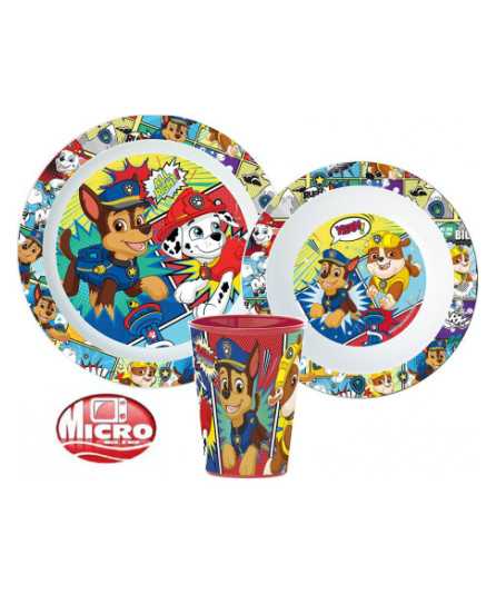 Paw Patrol Dinner set microwaveable plastic