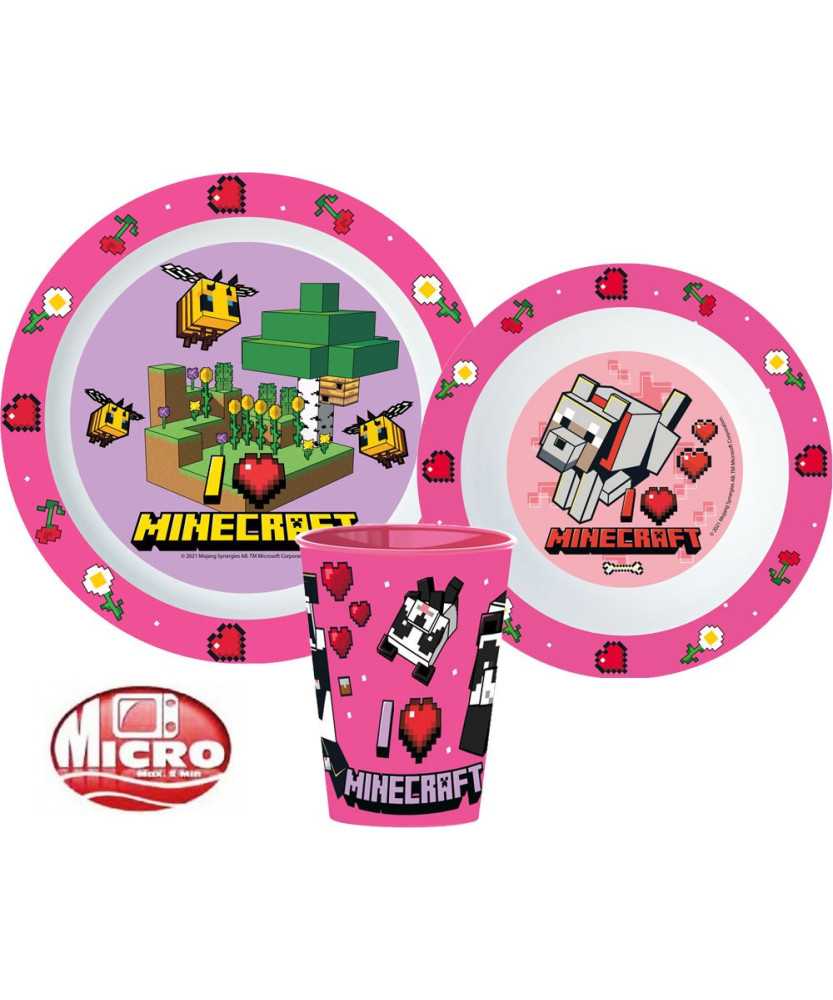 Minecraft Dinner set microwaveable plastic