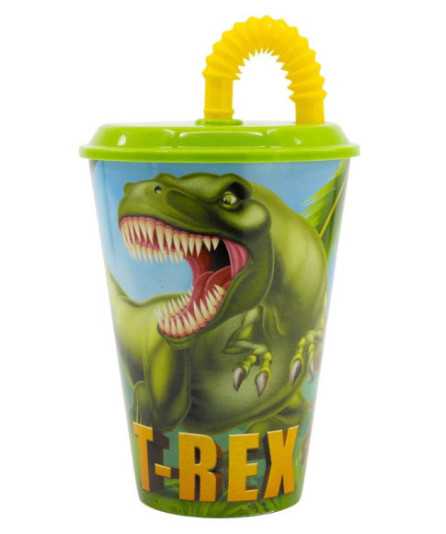 Dinosaur Cup with Straw (430 ml)