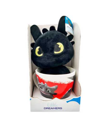 How to Train Your Dragon Toothless Mug + plush toy 18cm